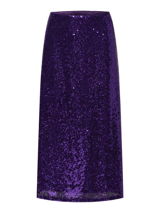 Sequin Skirt in Acai