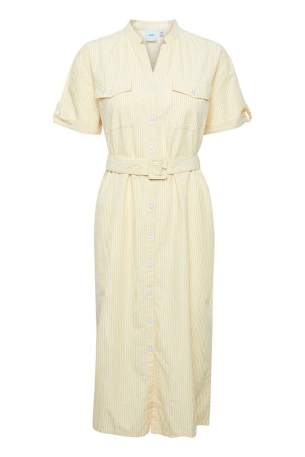 Button Down Dress in French Vanilla Stripe