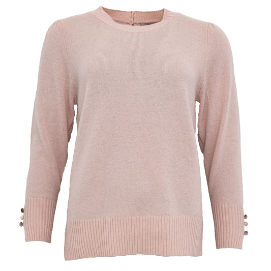 Penni Cashmere Pullover in Dusty Rose