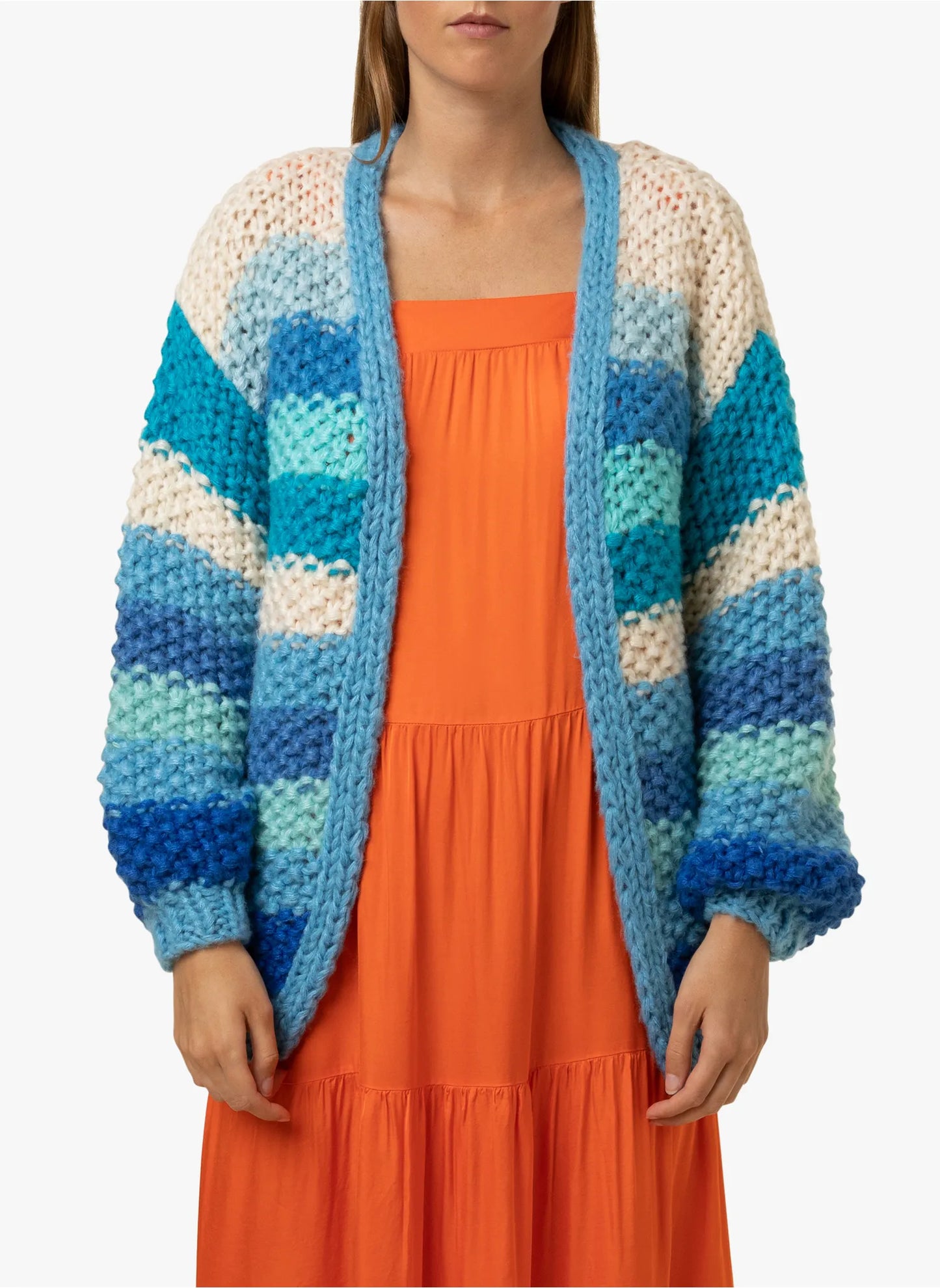 Striped 2025 open cardigan