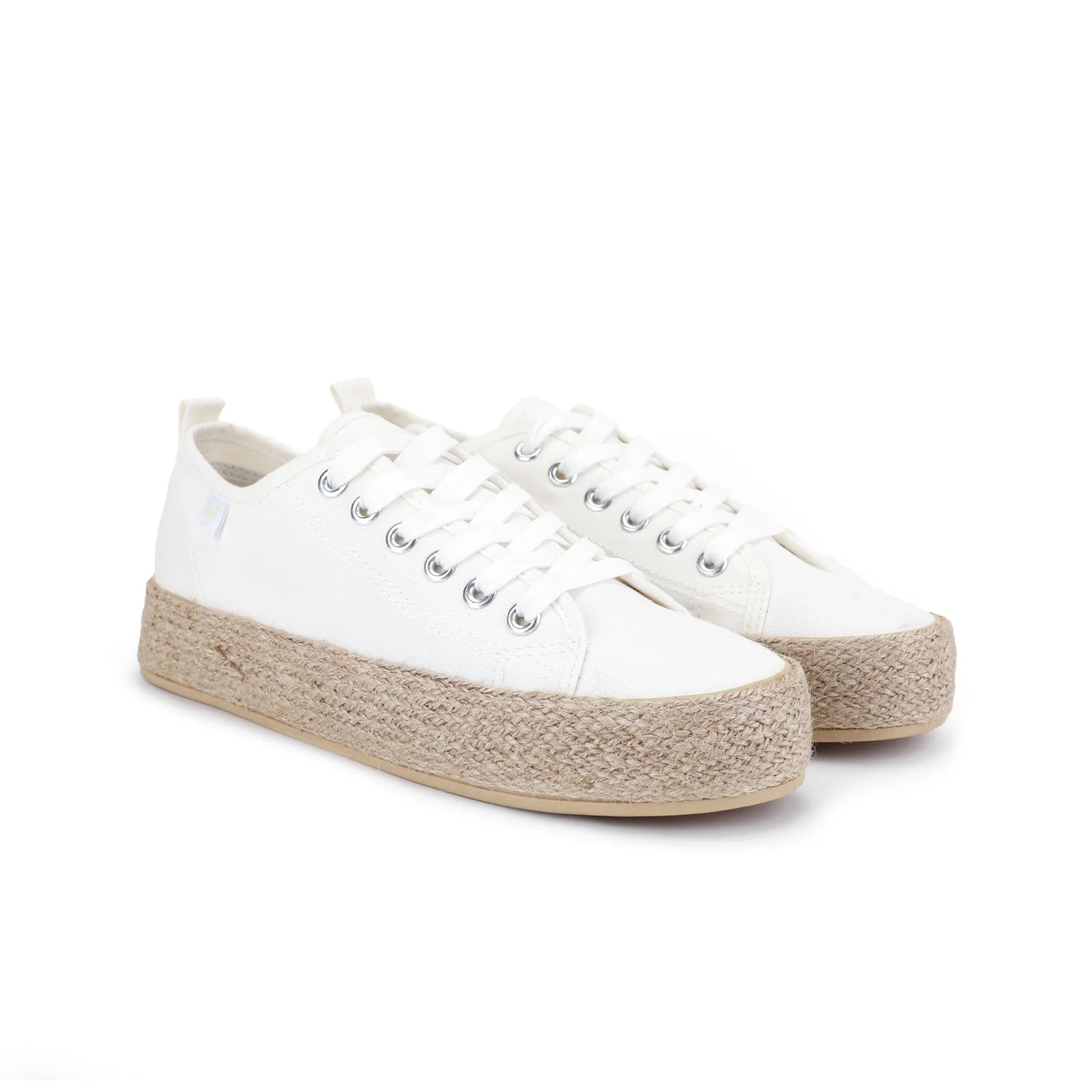 Witte canvas gympen sale