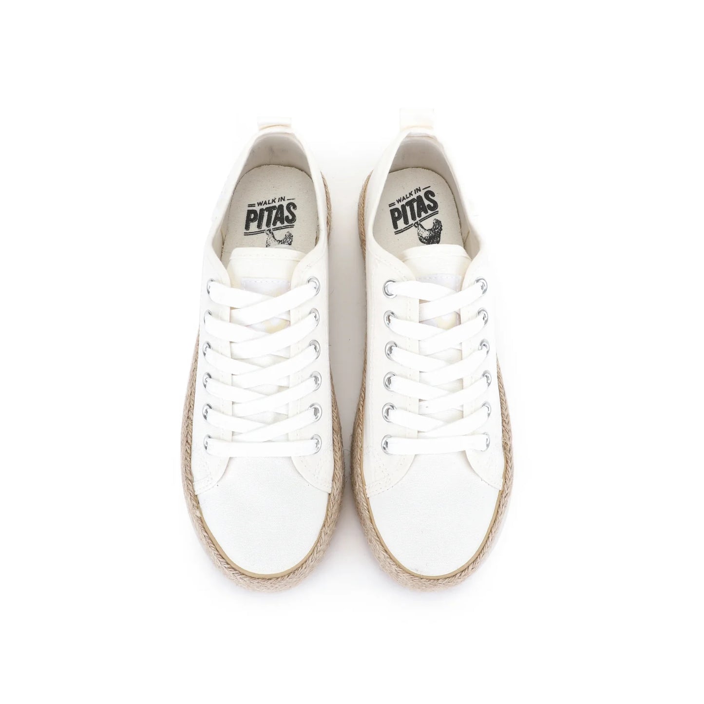 White Canvas Espadrille Sneakers