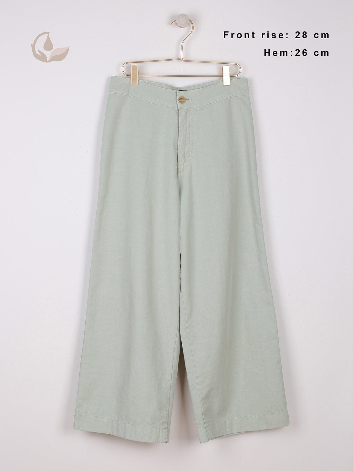 Linen Cotton Crop Trousers