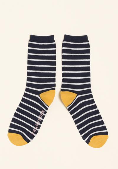Navy Stripe Sock