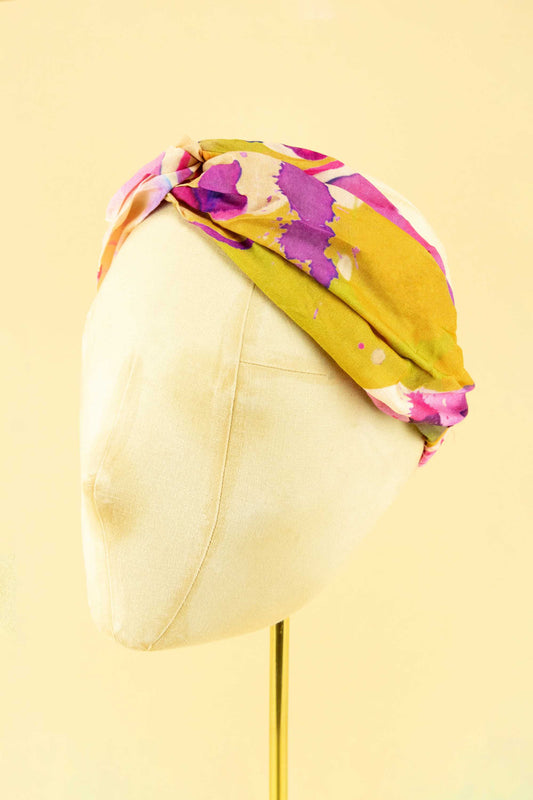 Orchid Elasticated Headband Mustard