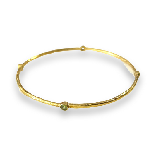 Gold Bracelet with Seed Assorted Stones
