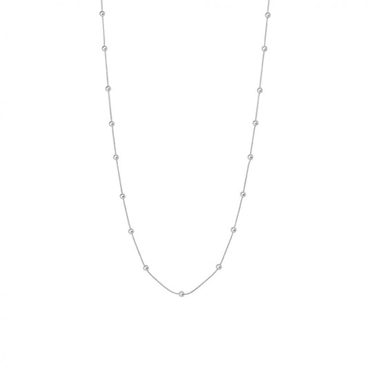 Essentials necklace matt silver - 100 cm