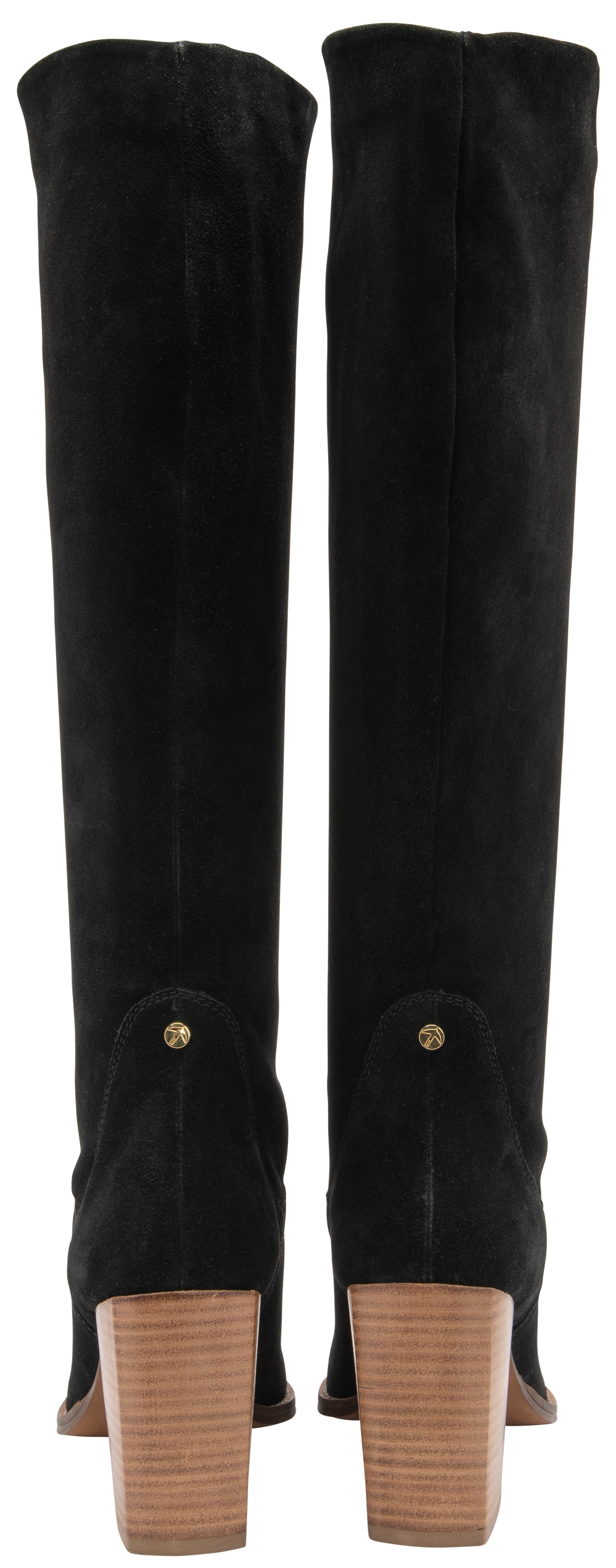 Black Suede Lumsden Heeled Knee High Boots