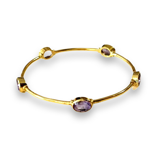 Gold Bracelet with Medium Assorted Stones