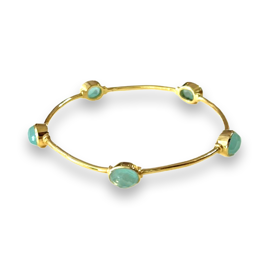 Gold Bracelet with Medium Assorted Stones