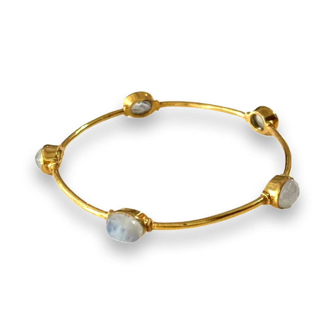 Gold Bracelet with Medium Assorted Stones