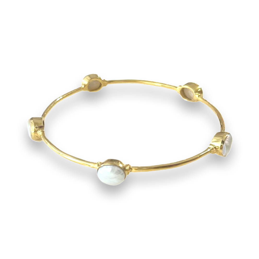 Gold Bracelet with Medium Assorted Stones