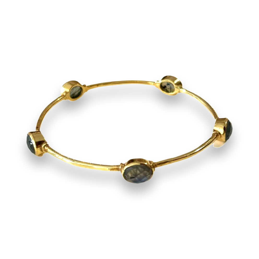 Gold Bracelet with Medium Assorted Stones