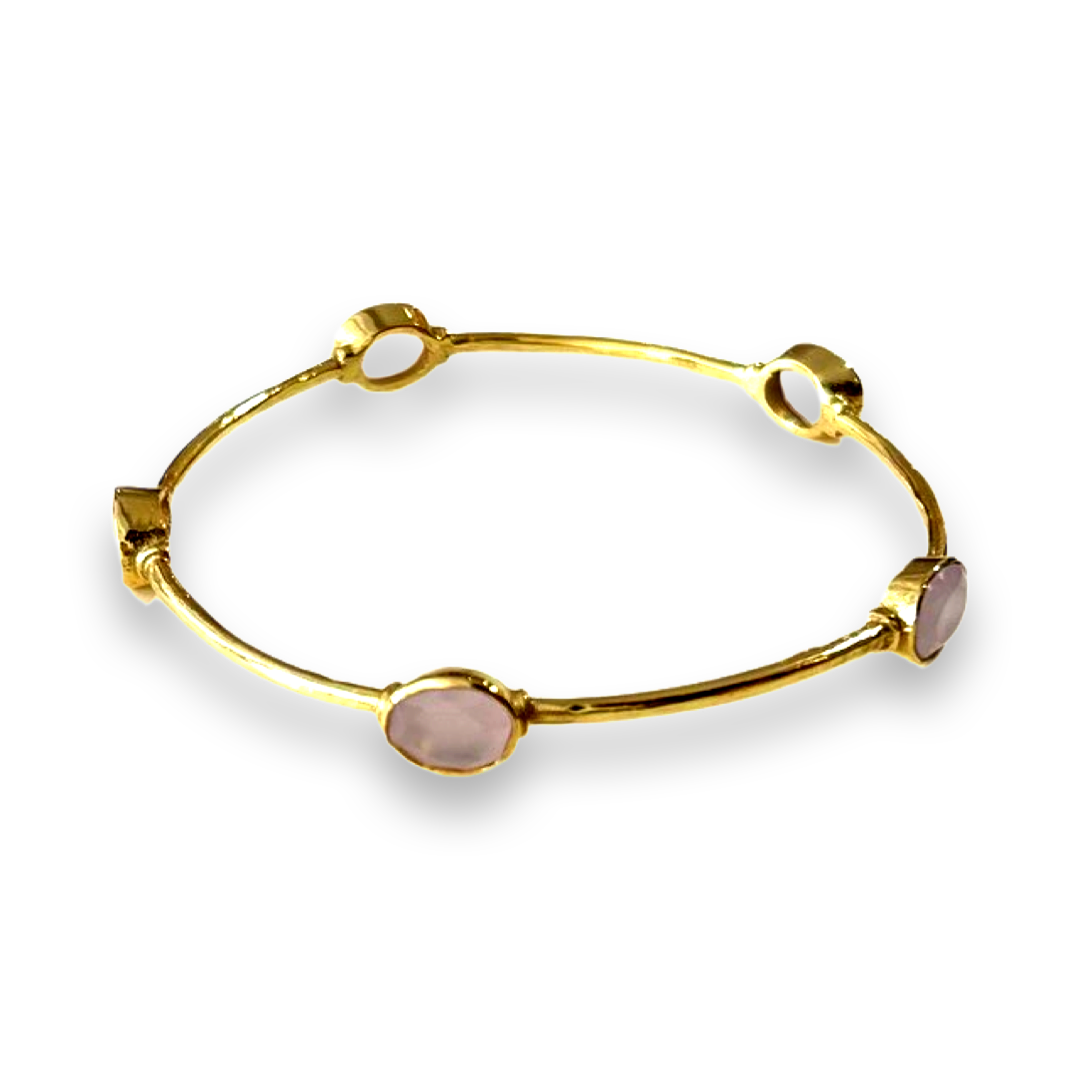 Gold Bracelet with Medium Assorted Stones