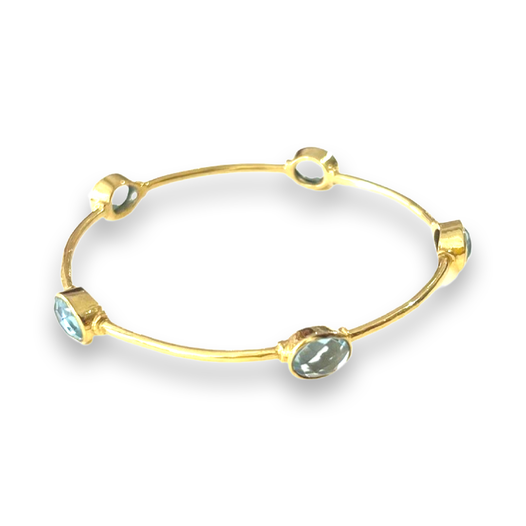 Gold Bracelet with Medium Assorted Stones