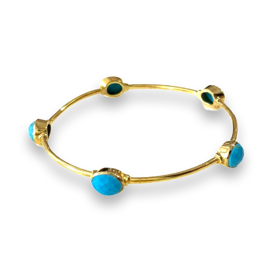 Gold Bracelet with Medium Assorted Stones