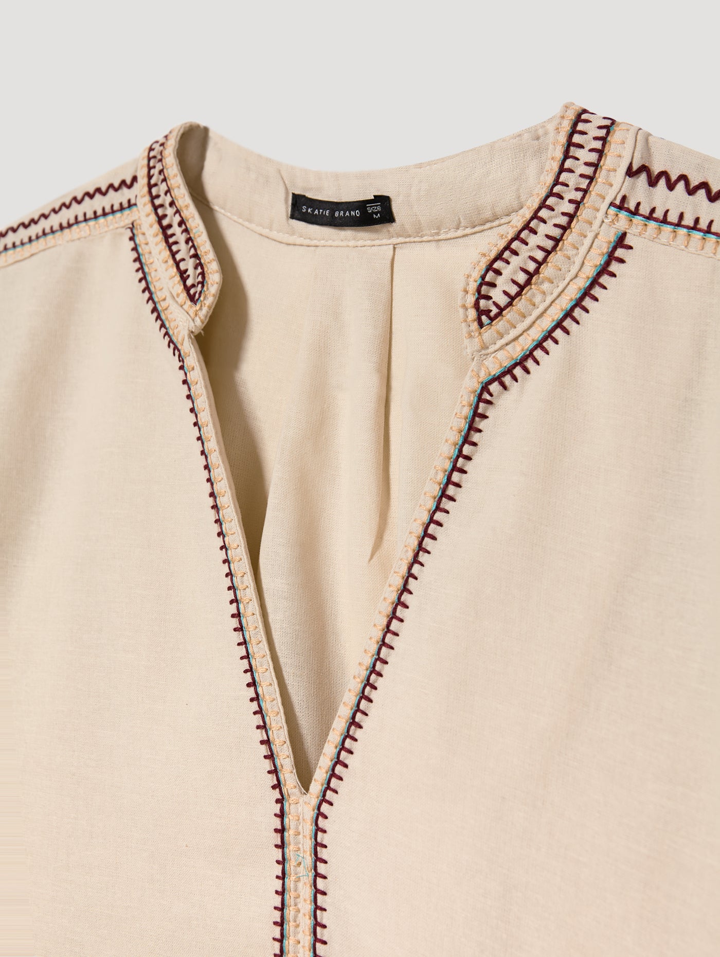 Cotton Shirt with Embroidery Detail
