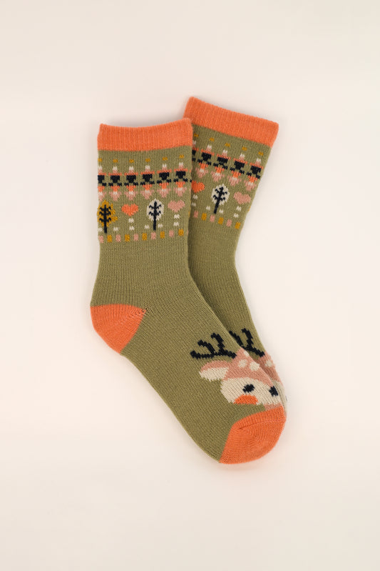 Cute Deer Knitted Socks
