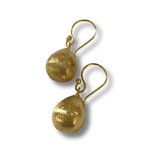 Tear Drop Brass Earrings