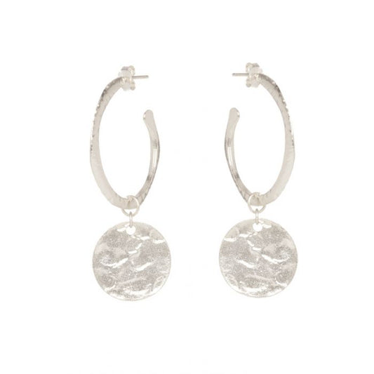 Esmeralda Hoop and Coin Earrings in Silver