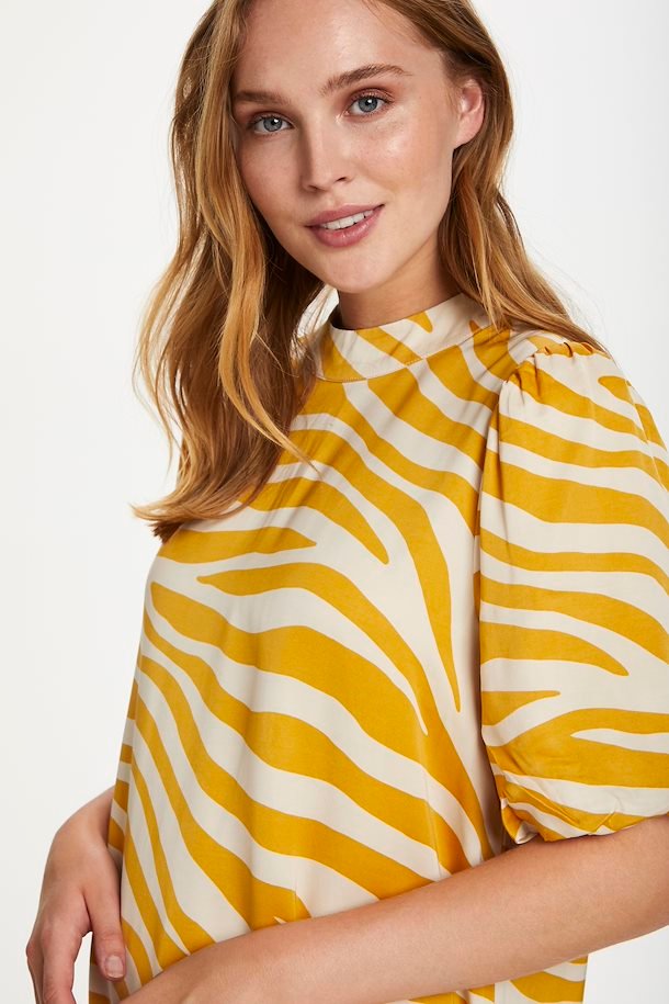 Yellow Zebra Print Dress