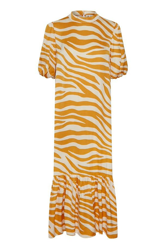 Yellow Zebra Print Dress