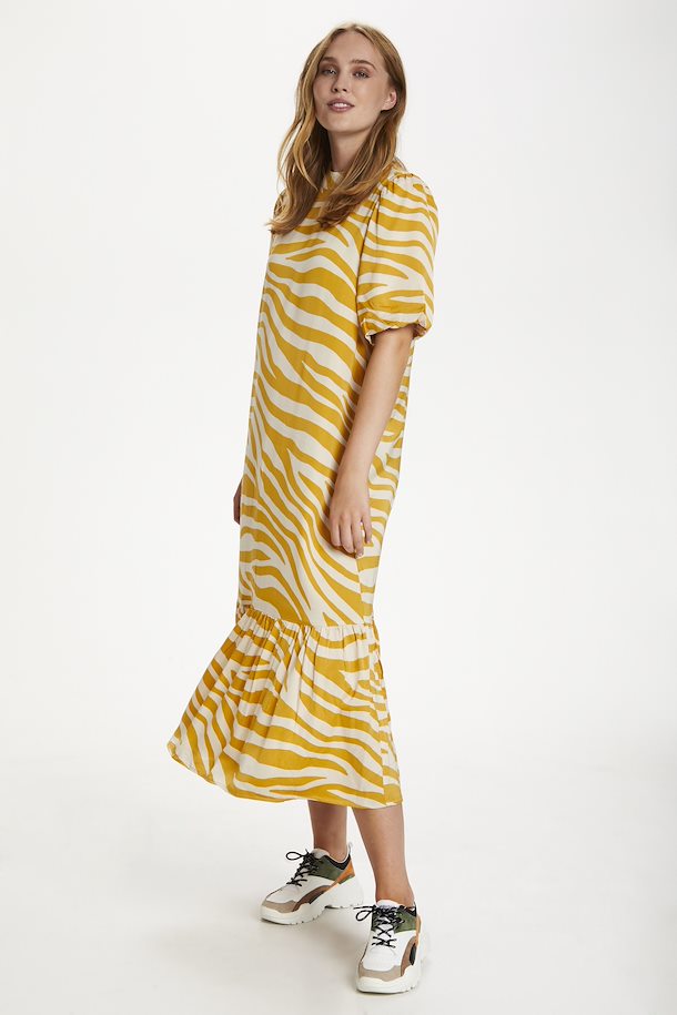 Yellow Zebra Print Dress