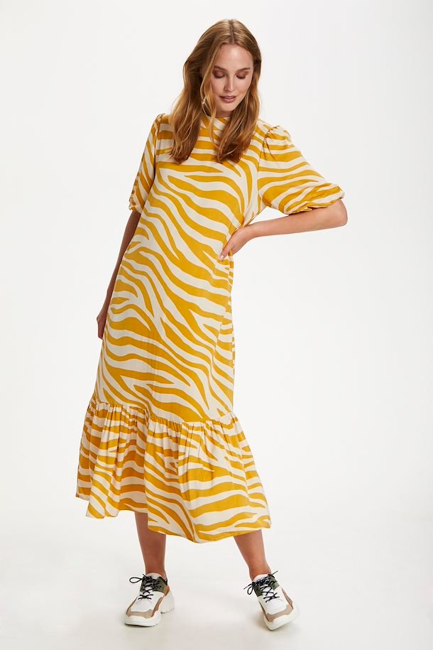 Yellow Zebra Print Dress