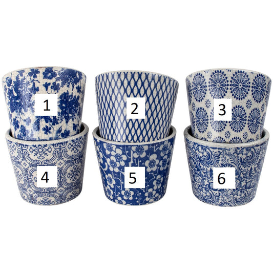 Old Style Dutch Pot Blue Assorted Designs