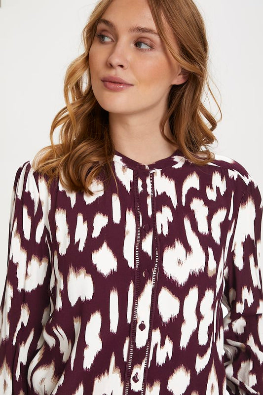 Animal Print Long Sleeved Shirt