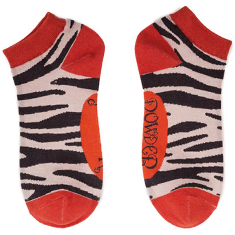 Zebra Print Trainer Socks